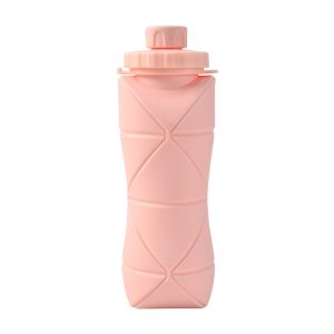 Foldable silicone sports portable water bottle