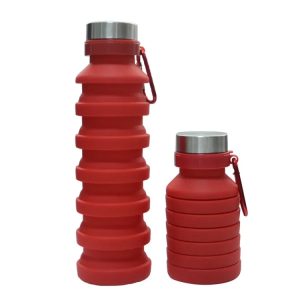 Foldable silicone water bottle