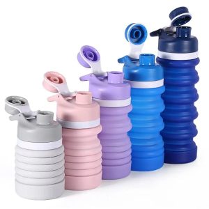 Intelligent silicone foldable water bottle